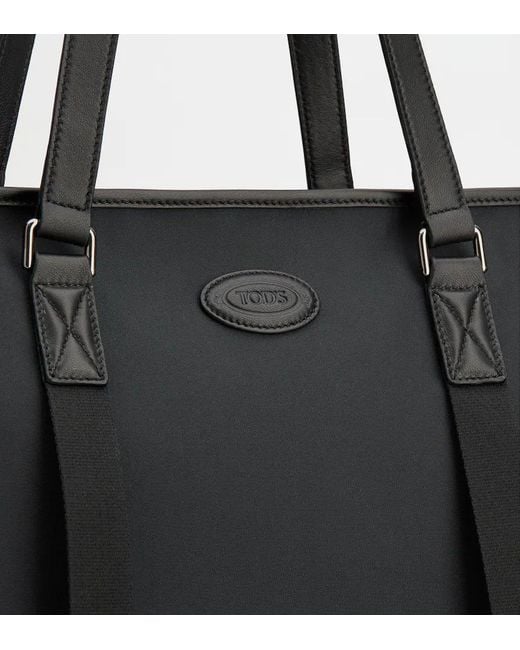 Tod's Black Logo Trim Tote Bag for men