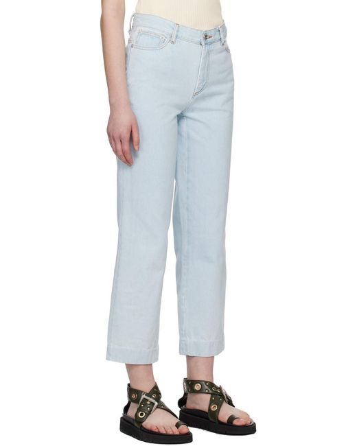 A.P.C. Blue Cropped Jeans