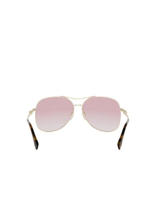 Fendi Pink Eyewear Pilot Frame Sunglasses