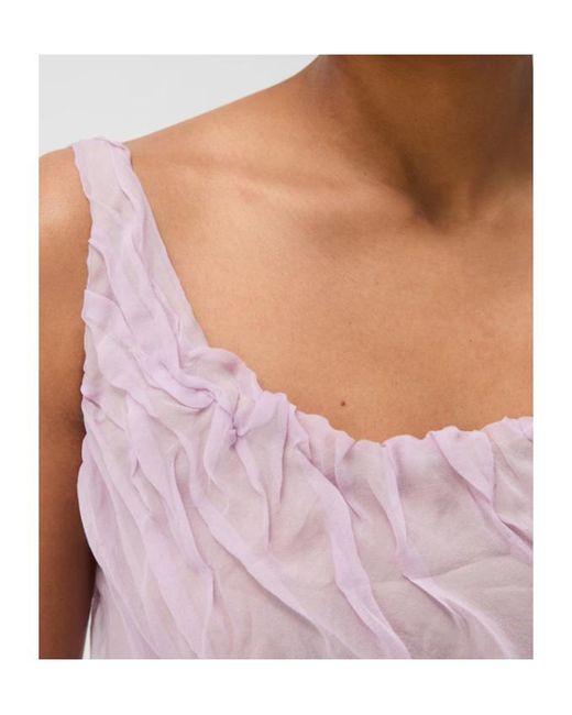 Versace Pink Silk-Chiffon Draped Top