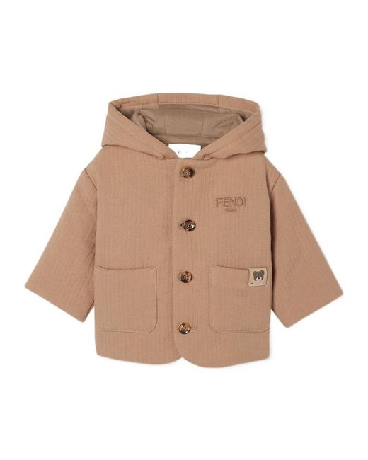 Fendi Natural Hooded Ear Jacket