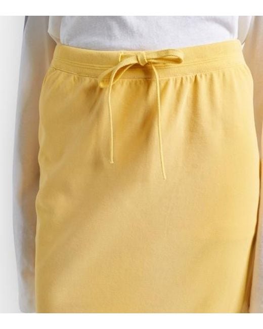 Acne Yellow Minimalist Midi Skirt