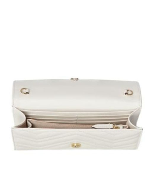 Gucci White Logo Plaque Quilted Clutch Bag