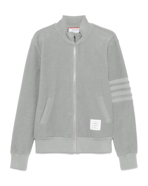 Thom Browne Gray Loopback-Bar Jacket for men