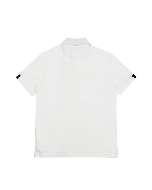 EA7 White Logo Patch Polo Shirt for men