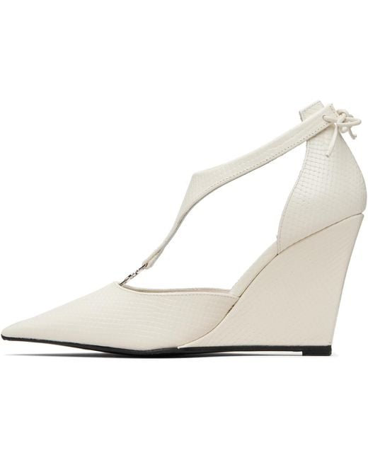 Coperni White Wedge Stiletto High Heels