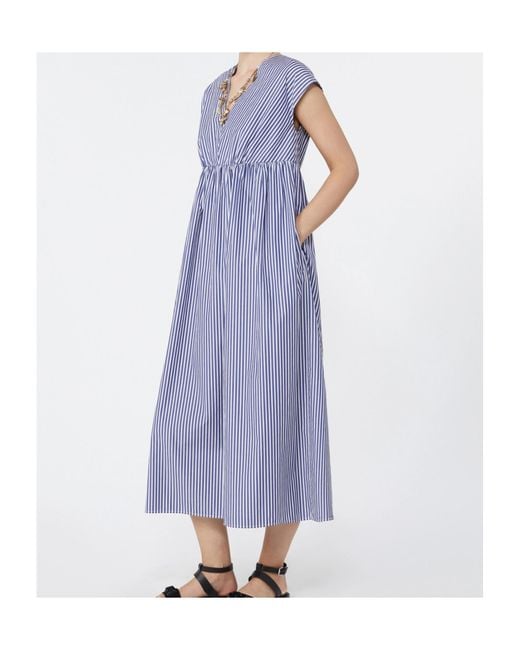 Weekend by Maxmara Purple Cotton-Poplin A-Line Dress