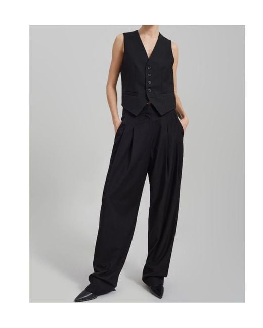 Frankie Shop Black Gelsomino Pleated Pants