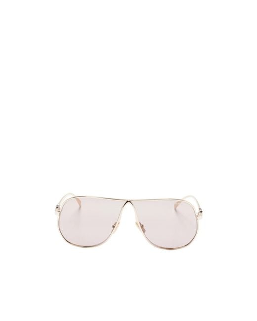 Miu Miu White Eyewear Pilot Frame Full Rim Sunglasses