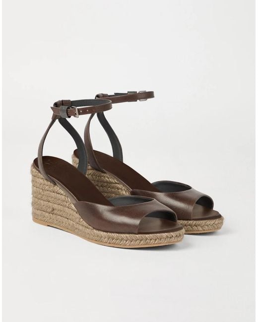 Brunello Cucinelli Metallic 55Mm Monili-Detail Espadrilles