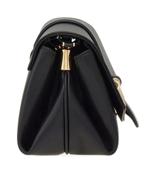 Ferragamo Black Ferragamo Front Flap Crossbody Bag