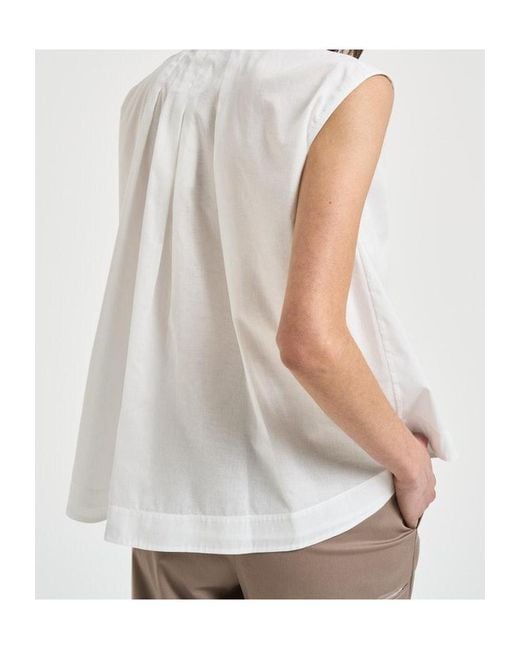 Peserico White Sleeveless Shirt