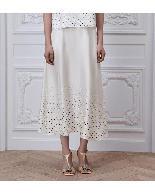 Dior White Mid-Length Flared Skirt
