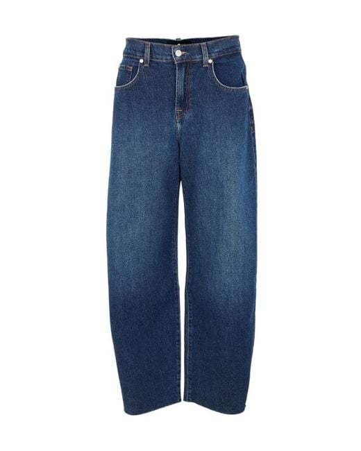 7 For All Mankind Blue Belt Loop Jeans