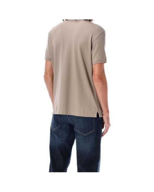 Emporio Armani Blue Striped Edge Polo Shirt for men