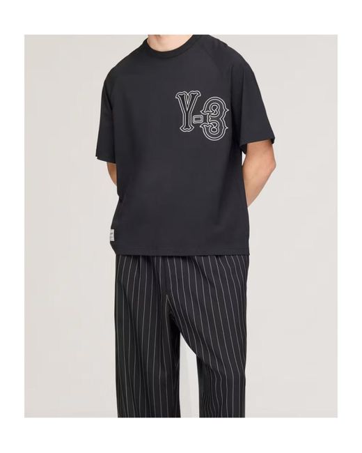 Y-3 Black Elite 5-Gfx Short-Sleeve T-Shirt for men