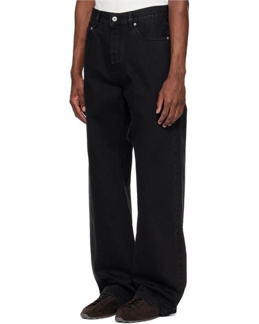 Jacquemus Blue Logo Detailed Straight-Leg Jeans for men