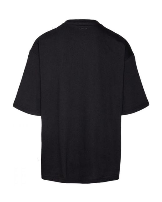 Lanvin Blue Printed Short-Sleeved T-Shirt for men