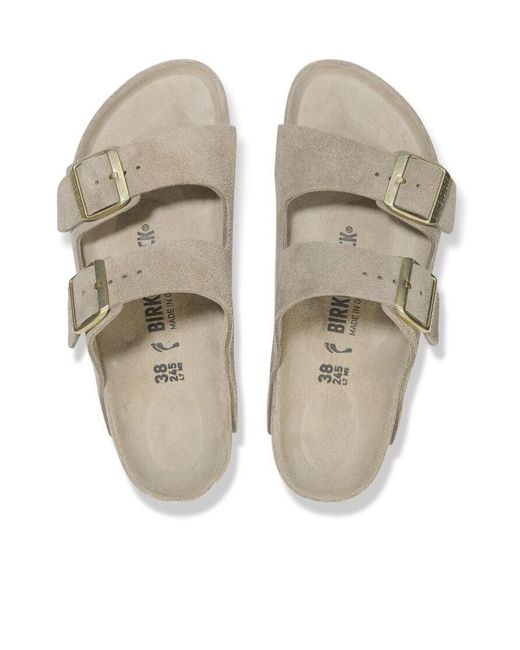 Birkenstock White Arizona Double-Buckle Slide Sandals