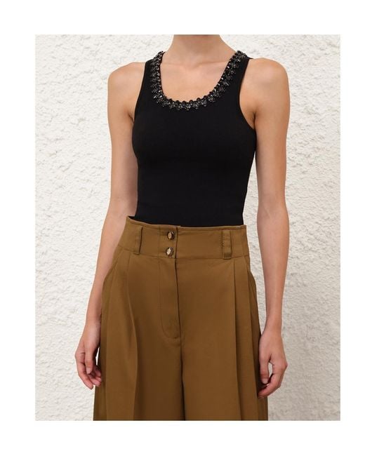 Zimmermann Black Embellished Tank