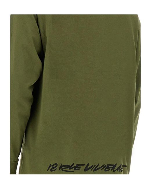 KENZO Green Logo Printed Long-Sleeve T-Shirt for men