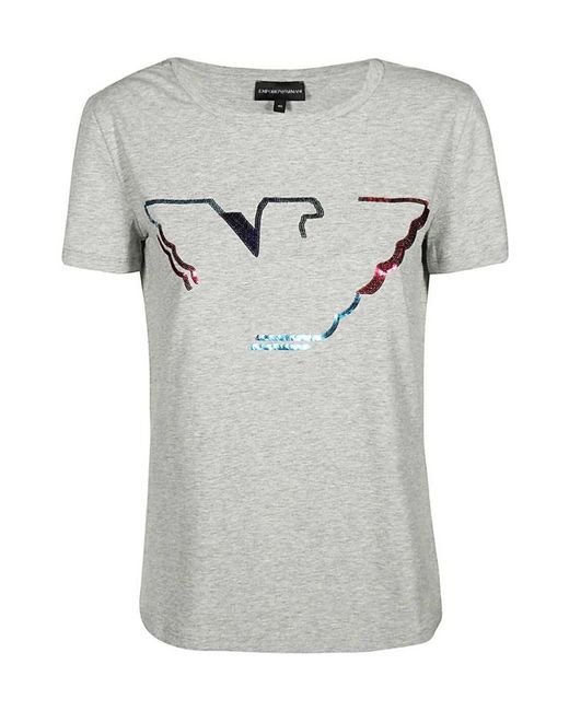Emporio Armani Gray Item O-Neck Short-Sleeved T-Shirt