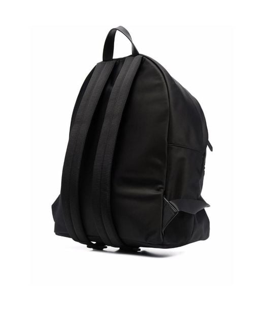 DSquared² Black Icon Logo Printed Backpack for men