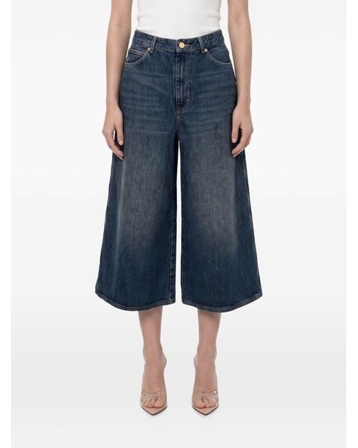 Soeur Blue Faded-Detail Denim Shorts