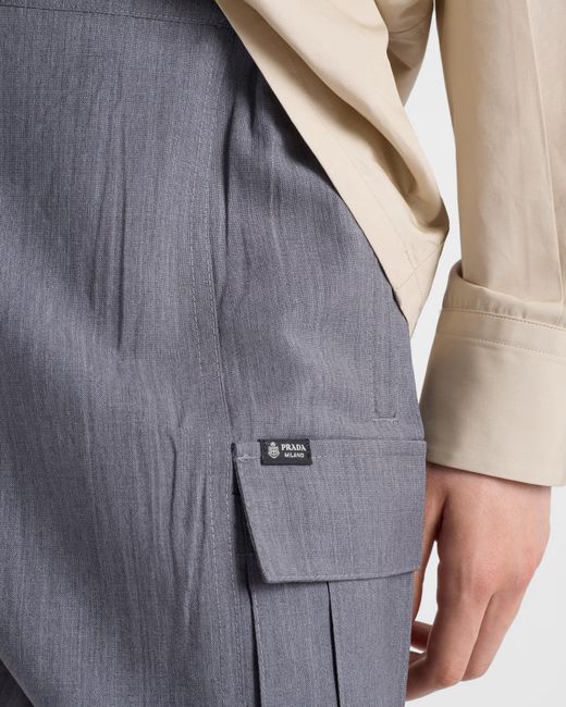 Prada Gray Light Mohair Shorts