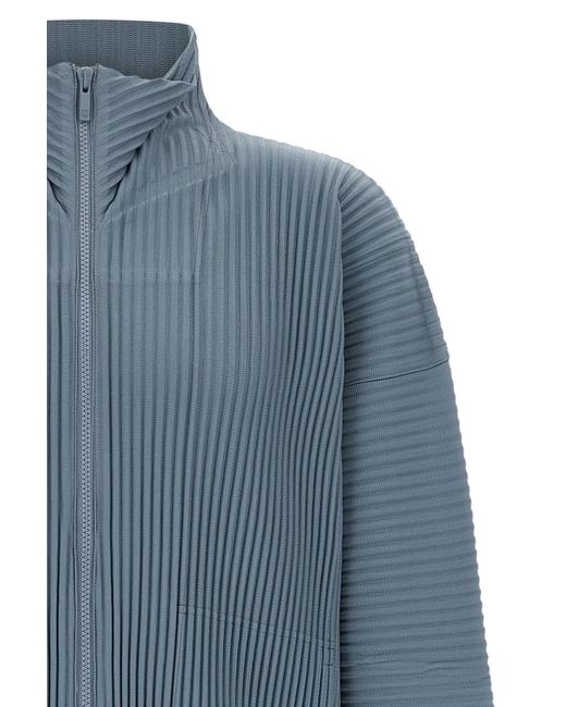Homme Plissé Issey Miyake Blue Long Sleeve Casual Jacket for men