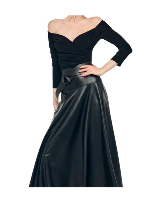 Norma Kamali Black Sweetheart Neckline Bodysuit