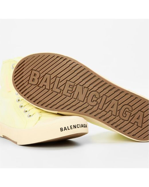 Balenciaga Natural Lace-Up High-Top Casual Sneakers