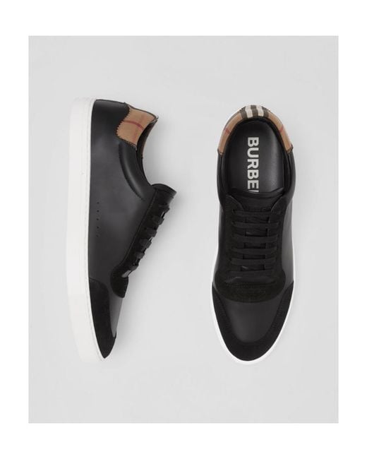 Burberry Black Vintage Check Low-Top Sneakers for men