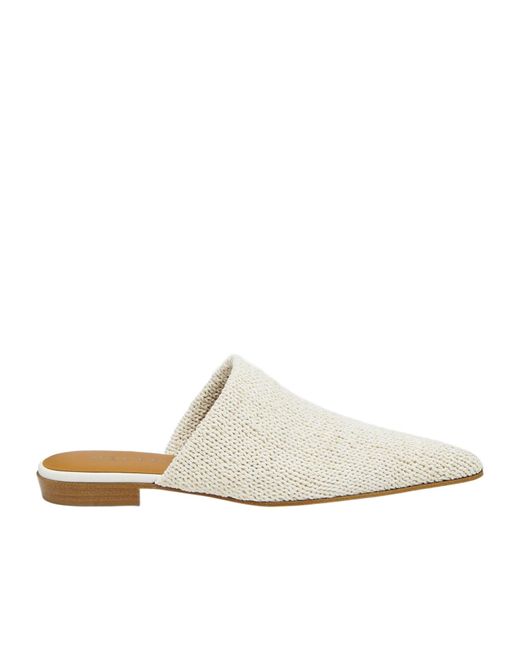 Alexander McQueen White Woven Mules