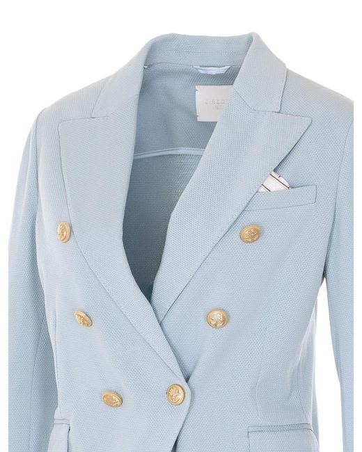 Circolo 1901 Blue Double-Breasted Blazer