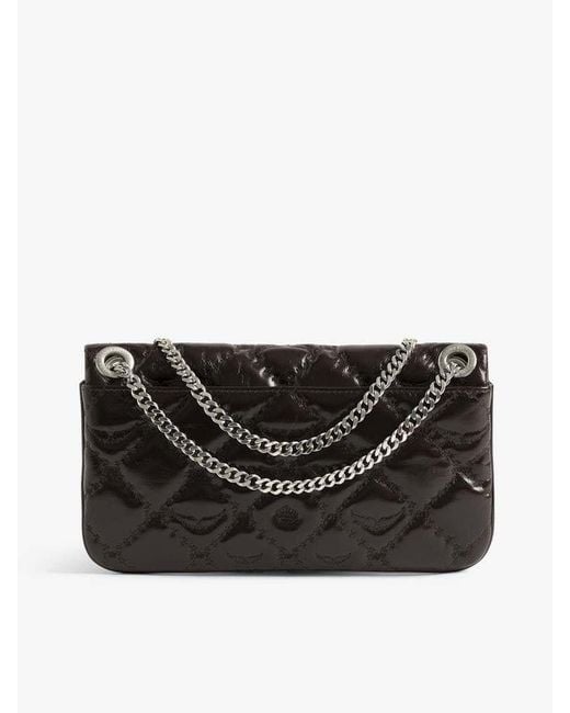 Zadig & Voltaire Black Rock Ii Vintage Monogram Clutch Bag