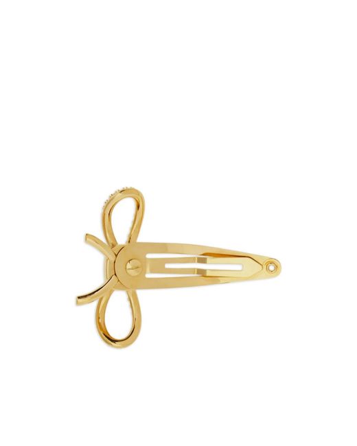 Ferragamo Metallic Ferragamo Vara Bow Embellished Hair Clip