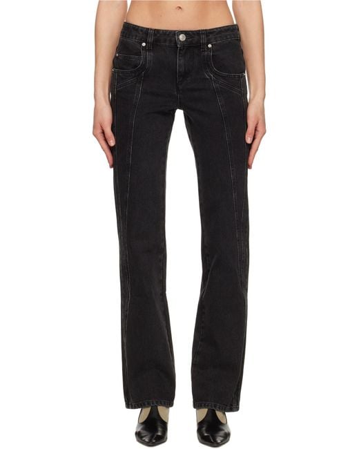 Isabel Marant Black Isabel Marant Étoile Jaylis Straight Leg Jeans
