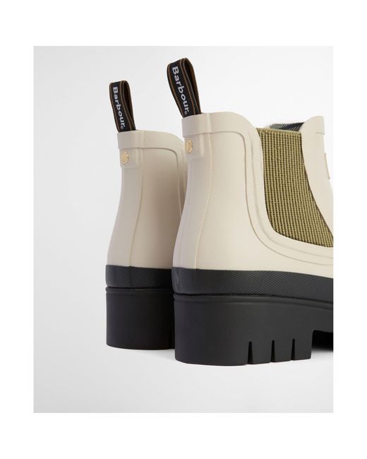 Barbour White Waterproof Ankle Boots