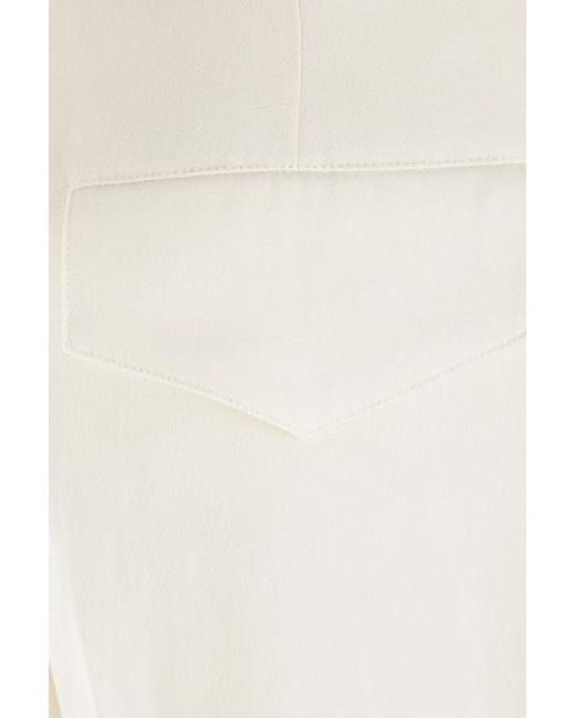 Jil Sander White High Waist Wide Leg Trousers
