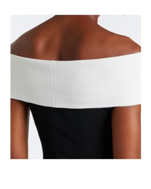 Roland Mouret Black Off-Shoulder Gown