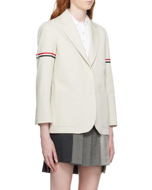 Thom Browne Gray Single-Breasted Blazer