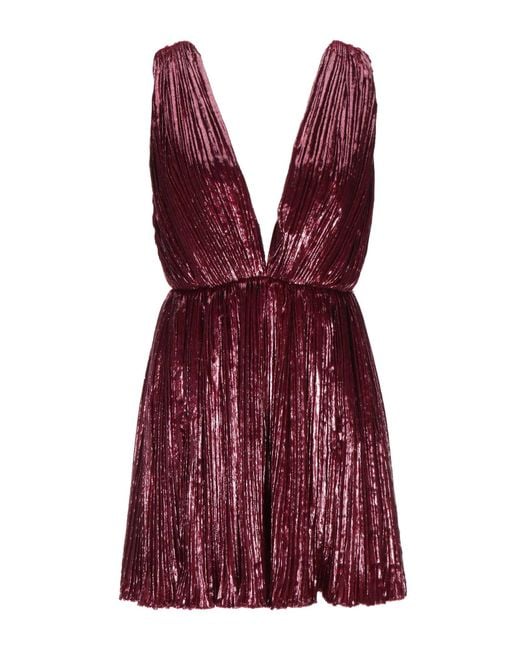 Saint Laurent Red Brushed-Felt Dress