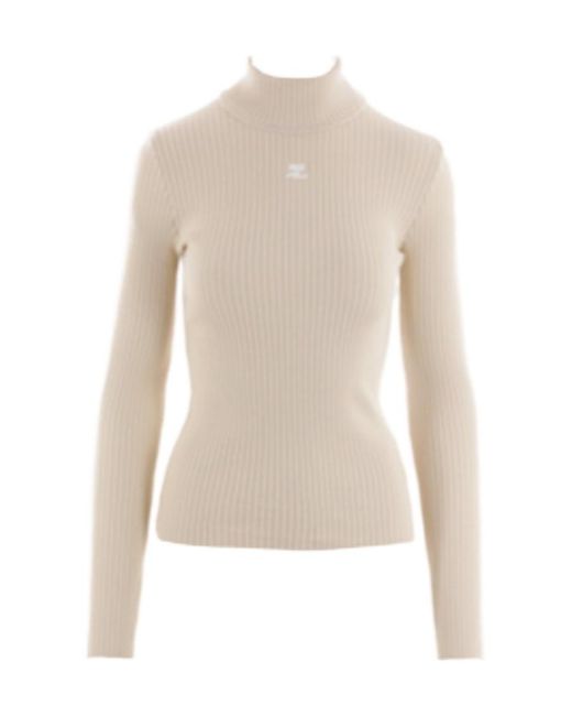 Courreges White Reedition Ribbed Jumper