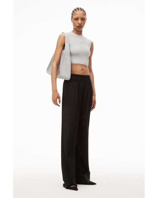 Alexander Wang Gray Sleeveless Crop Top