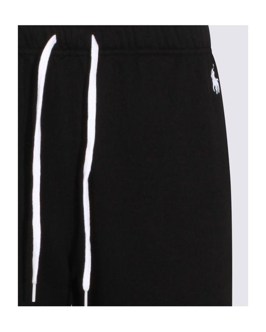 Polo Ralph Lauren Black Logo Embroidered Drawstring Pants