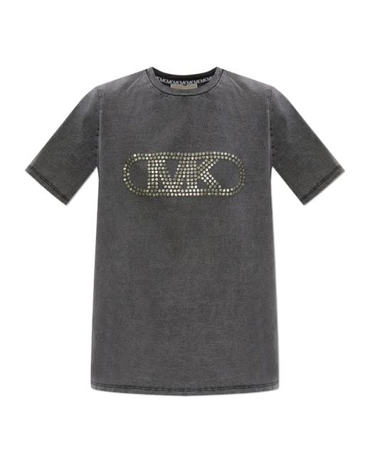 MICHAEL Michael Kors Gray Metallic Applique T-Shirt