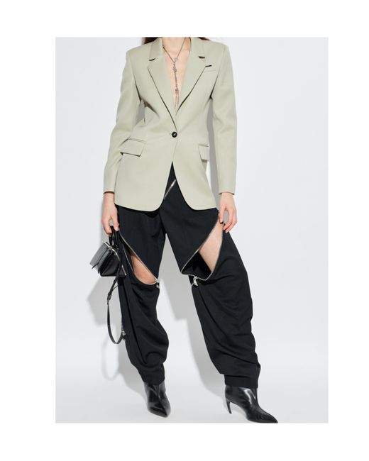 The Attico Natural The Single-Breasted Tailored Blazer