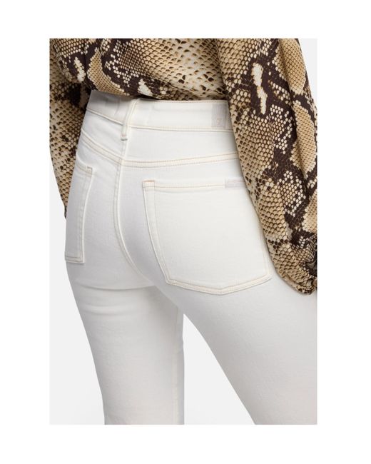 7 For All Mankind White Leggy Bootcut