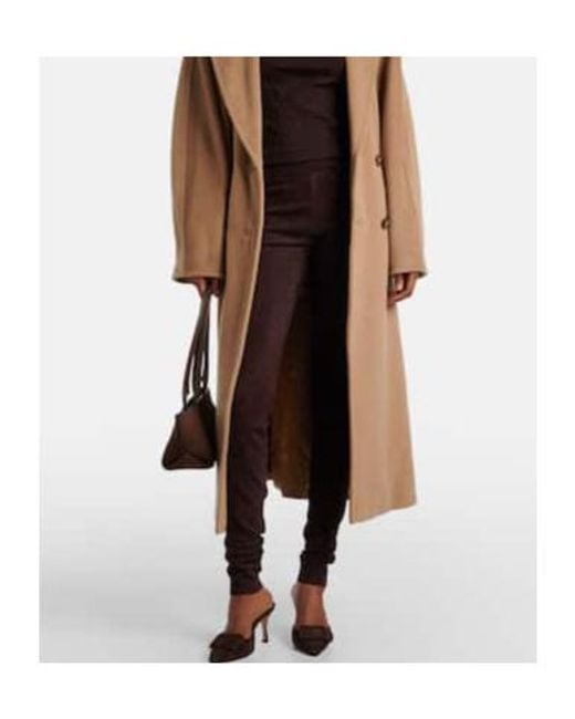 Stouls Brown Mid-Rise Suede Leggings